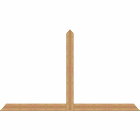 Ekena Millwork Portland Timber Gable Bracket, Western Red Cedar, 108"W x 63"H x 1 1/2"D x 5 1/2"F, 14/12 Pitch GBW108X63X0206POR00SWR